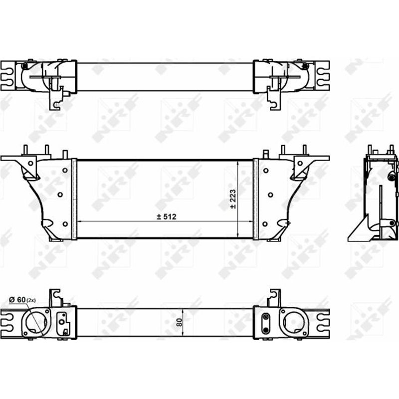 Supply air cooler NISSAN NAVARA NP300. PATHFINDER III 3.0D 02.10- - NRF-30928