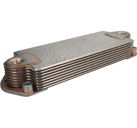 Racitor de ulei 120x52x395mm. numar de nervuri. 8 SCANIA 4. G I. G II. P I. P II. R I. R II. S DC09.113-OC13.101 05.96- - NRF-31