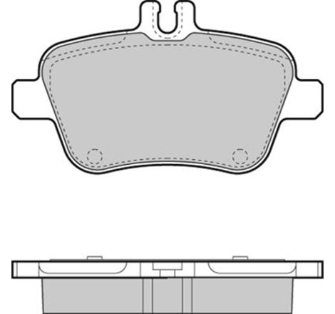 Set placute frana Spate  cu suruburi de ghidare a etrierului de frana. MERCEDES A W176. B SPORTS TOURER W245. B SPORTS TOURER W2