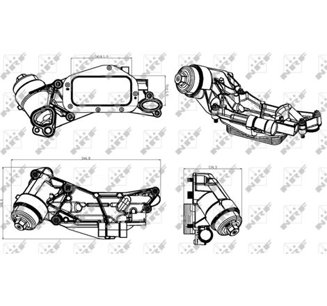 Oil cooler with Filtru Ulei housing CHEVROLET CRUZE. TRAX. OPEL ASTRA H. ASTRA H CLASSIC. ASTRA H GTC. ASTRA H-KOMBI. ASTRA J. A