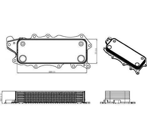 Oil cooler MERCEDES C CL203. C T-MODEL S203. C T-MODEL S204. C W203. C W204. CLC CL203. CLK A209. CLK C209. CLS C218. CLS C219. 