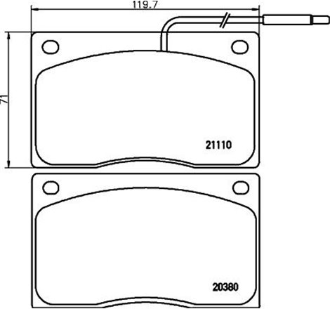 Set placute frana fata DRENAULT MASTER I. ASTON MARTIN DB7 VOLANTE 2.0-3.2 07.80-06.99 - ATE-13.0460-2824.2