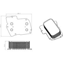 Oil radiator with seal CHRYSLER GRAND VOYAGER V. VOYAGER V. LANCIA VOYAGER 2.8D 10.07- - NRF-31826