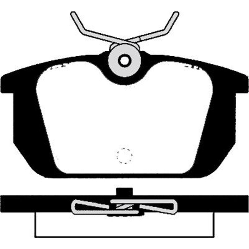 Set placute frana Spate cu suruburi de ghidare a etrierului de frana. ALFA ROMEO 145. 146. 155. GTV. SPIDER. FIAT BARCHETTA. BRA