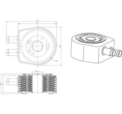 Oil radiator VOLVO 440. 460. S40 I. V40. DACIA SOLENZA. MITSUBISHI CARISMA. SPACE STAR. NISSAN INTERSTAR. PRIMASTAR. PRIMERA. TE