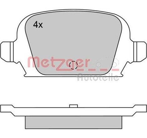 Set placute frana Spate FIAT DOBLO-MINIVAN. OPEL CORSA C. CORSA C-HATCHBACK. TIGRA 1.3D-1.9D 09.00- - ATE-13.0460-2858.2