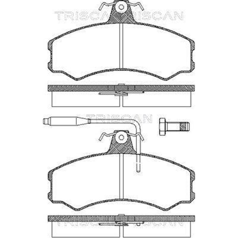 Set placute frana Fata ALFA ROMEO AR 6. CITROEN C25. FIAT DUCATO. TALENTO. PEUGEOT J5 1.8-2.5D 09.81-05.94 - ATE-13.0460-2901.2