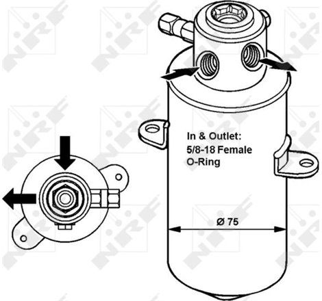 140 830 01 83 dezumidificator MERCEDES W 140 S 350 TD 1993-1905 1998-1909 CERERE vedea IC_Katalog saucat.NRF indicele 002 002 6 