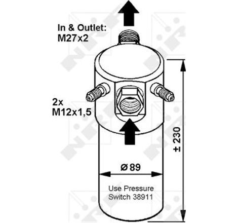dezumidificator Volvo 940 2.4 TD 1990-1909 1996-1912 CERERE vedea IC_Katalog saucat.NRF indicele 002 002 629 - NRF-33064