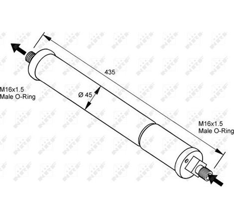 Uscator de aer conditionat MERCEDES ECONIC. JAGUAR XJ. XJSC 8C88-92-V1290-93.211KW 09.73- - NRF-33097