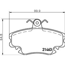 Set placute frana Fata PEUGEOT 205 I. 205 II. 309 I. 309 II. RENAULT ESPACE I. MEGANE I. THALIA II. DAF F 1300 1.2-6.2D 07.84-06