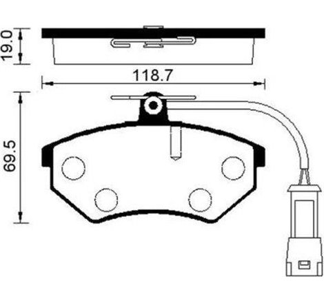 Set placute frana Fata cu suruburi de ghidare a etrierului de frana. SEAT CORDOBA. IBIZA II. TOLEDO I. VW CORRADO. GOLF II. GOLF