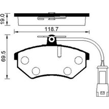 Set placute frana Fata cu suruburi de ghidare a etrierului de frana. SEAT CORDOBA. IBIZA II. TOLEDO I. VW CORRADO. GOLF II. GOLF