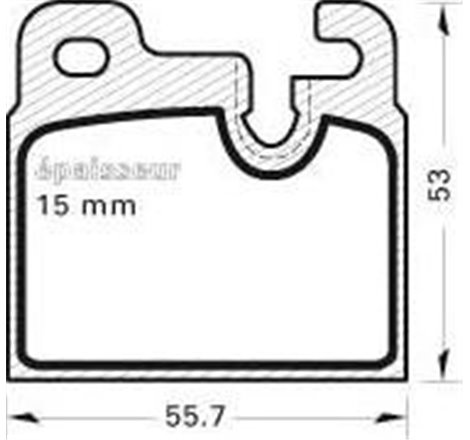 Set placute frana Spate BMW 2500-3.3 E3. 2.5-3.2 E9. 5 E12. 6 E24. OPEL KADETT A 1.0-3.5 09.62-04.89 - ATE-13.0460-3024.2