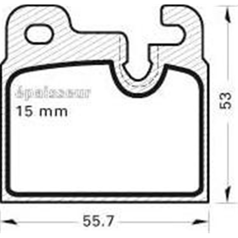 Set placute frana Spate BMW 2500-3.3 E3. 2.5-3.2 E9. 5 E12. 6 E24. OPEL KADETT A 1.0-3.5 09.62-04.89 - ATE-13.0460-3024.2