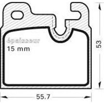 Set placute frana Spate BMW 2500-3.3 E3. 2.5-3.2 E9. 5 E12. 6 E24. OPEL KADETT A 1.0-3.5 09.62-04.89 - ATE-13.0460-3024.2