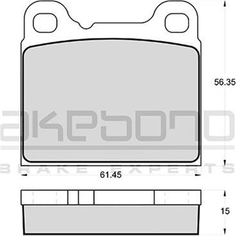 Set placute frana Spate . VOLVO 850. BMW 5 E12. FERRARI TESTAROSSA. MASERATI BITURBO SPYDER. OPEL KADETT C. REKORD D 1.0-5.0 08.