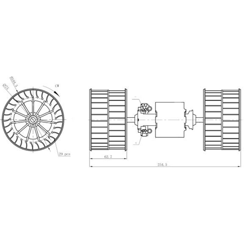 Suflanta de aer BMW 3 E30. Z3 E36 1.9-3.2 09.83-01.03 - NRF-34284