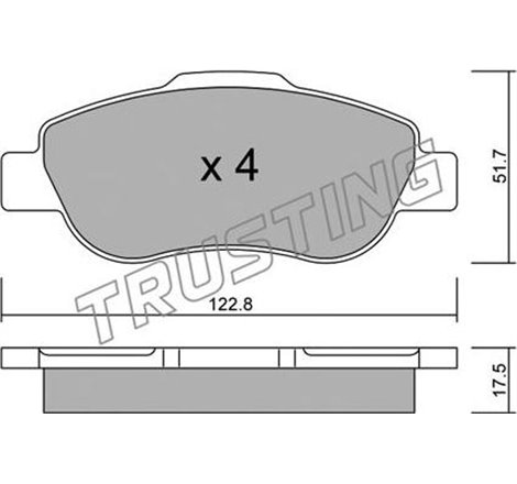 Set placute frana Fata FIAT PANDA. PANDA-HATCHBACK 1.2-1.4CNG 09.03- - ATE-13.0460-3809.2