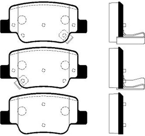 Set placute frana Spate TOYOTA VERSO 1.6-2.2D 04.09-08.18 - ATE-13.0460-3854.2