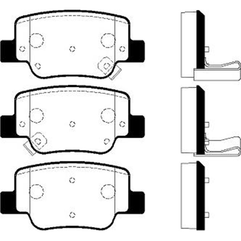 Set placute frana Spate TOYOTA VERSO 1.6-2.2D 04.09-08.18 - ATE-13.0460-3854.2