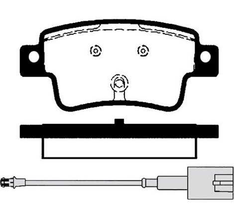 Set placute frana Spate  cu suruburi de ghidare a etrierului de frana. ABARTH GRANDE PUNTO. PUNTO. PUNTO EVO. FIAT GRANDE PUNTO.