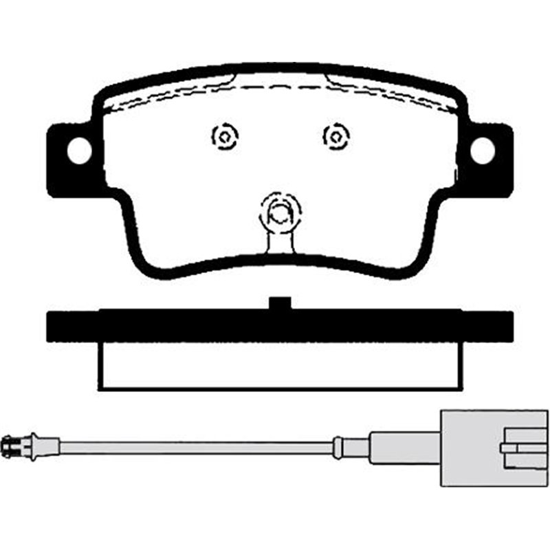Set placute frana Spate  cu suruburi de ghidare a etrierului de frana. ABARTH GRANDE PUNTO. PUNTO. PUNTO EVO. FIAT GRANDE PUNTO.