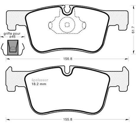 Set placute frana Fata BMW 1 F20. 1 F21. 3 F30. F80. 3 F31. 3 G20. G80. G28. 3 G21. G81. 3 GRAN TURISMO F34. 4 F32. F82. 4 F33. 