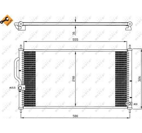 80110-S10-003 condensator Honda CR-V Klima 02-97-0 - NRF-35627