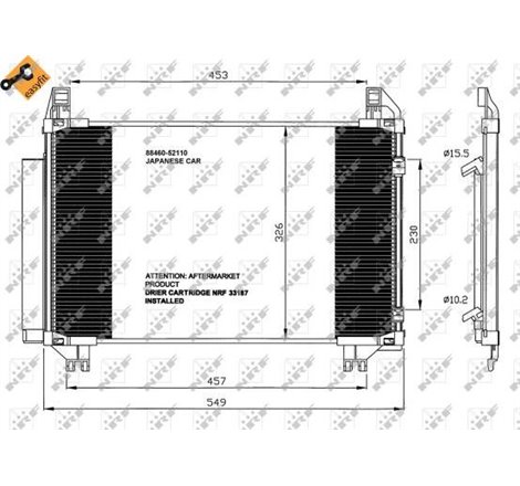NRF aer mai rece Toyota Yaris 1.0 VVT-I-06 - NRF-35652
