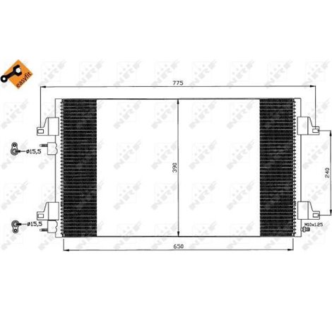 NRF aer mai rece RENAULT LAGUNA II BG0-1_ 1.6 16V BG0A. BG0L - NRF-35760