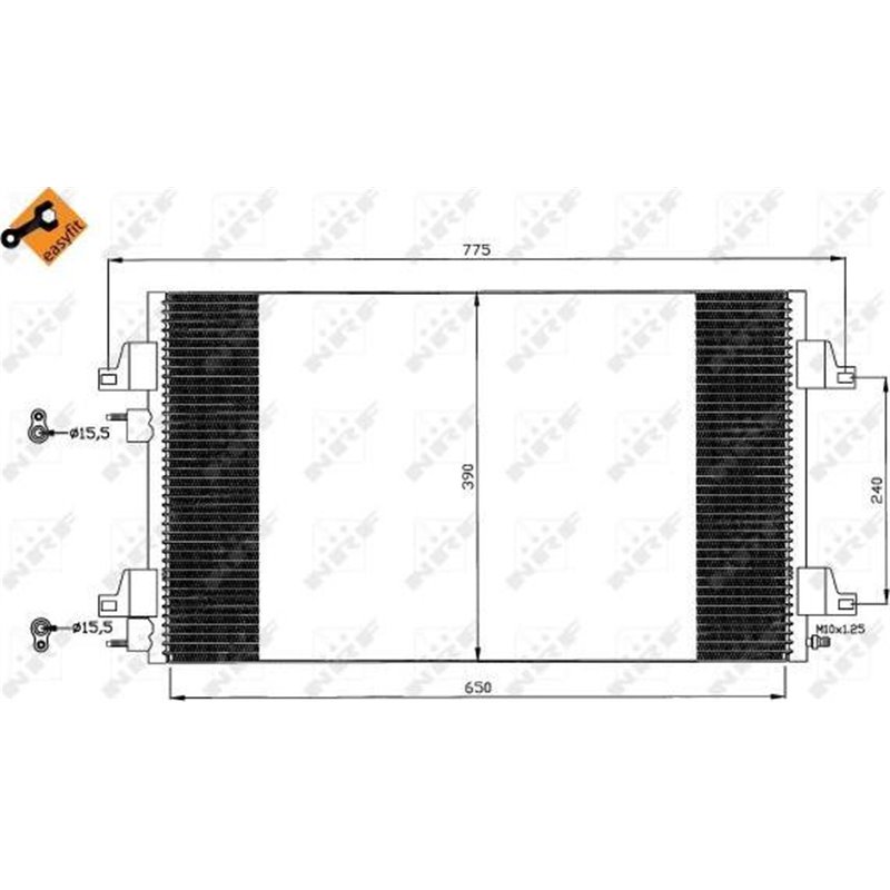 NRF aer mai rece RENAULT LAGUNA II BG0-1_ 1.6 16V BG0A. BG0L - NRF-35760