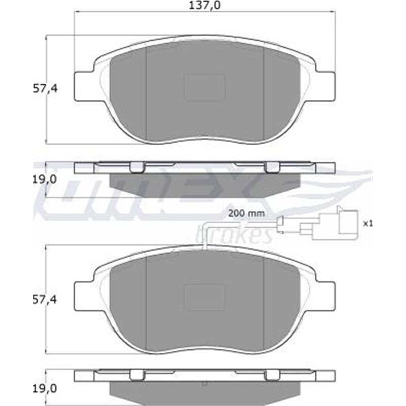 Set placute frana Fata cu suruburi de ghidare a etrierului de frana. FIAT BRAVO II. STILO. LANCIA DELTA III 1.4-2.4 10.01-12.14 