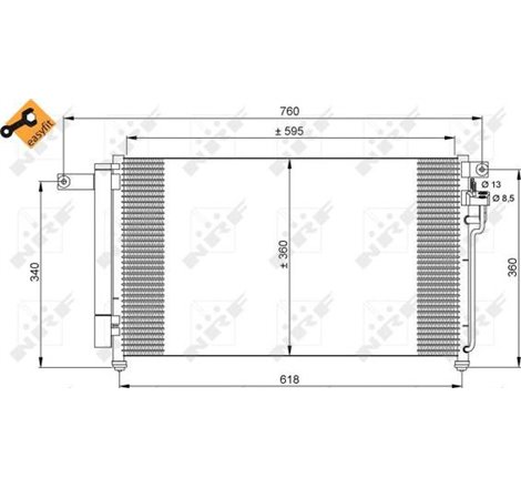 NRF aer mai rece Kia Rio II JB 1.4 16V - NRF-35851