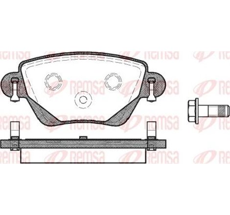 Set placute frana Spate cu suruburi de ghidare a etrierului de frana. FORD MONDEO III. JAGUAR X-TYPE I. RENAULT KANGOO. KANGOO E