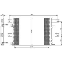 Condensator A-C 440x345x17 IVECO EUROCARGO I-III. EUROCARGO IV. EUROCARGO V. MAGIRUS 09.00- - NRF-35896