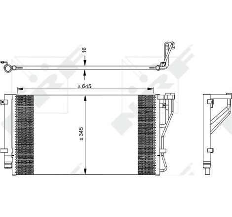 Condensator AC KIA CARENS III 1.6-2.0 09.06-06.13 - NRF-35980