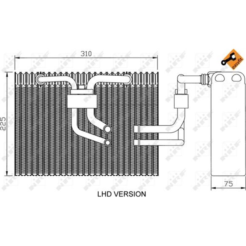 NRF Evaporator Saab 9-5 YS3E 2.0 T - NRF-36100