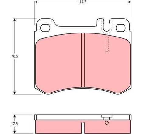 Set placute frana Fata MERCEDES SL R107 2.9-4.1-4.9 05.80-08.89 - ATE-13.0460-4037.2