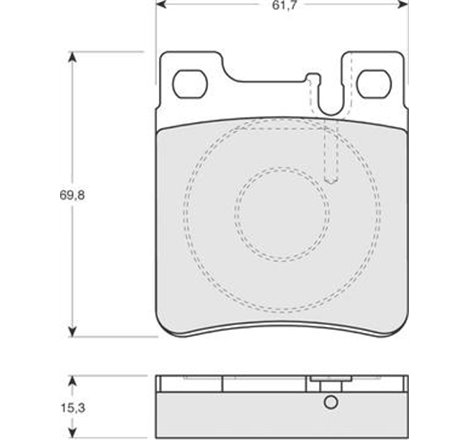 Set placute frana Spate MERCEDES 124 W124. C CL203. C T-MODEL S202. C T-MODEL S203. C W202. C W203. CLK A208. CLK A209. CLK C208