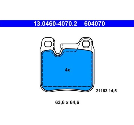 Set placute frana Spate PORSCHE 911. 911 SPEEDSTER. 911 TARGA 3.6 12.88-08.95 - ATE-13.0460-4070.2