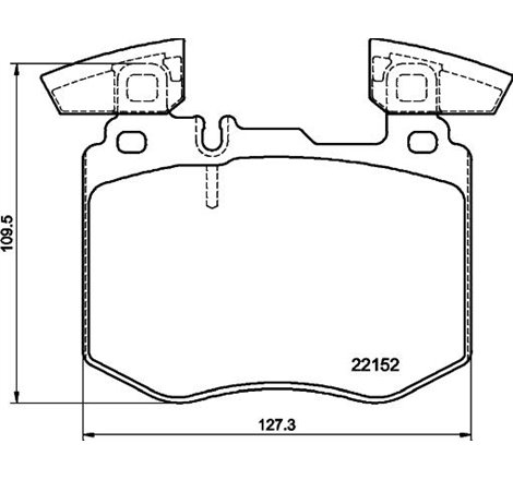Set Placute de Frana fata with a damping pad. MERCEDES GLC C253. GLC X253 2.0-Electric 06.15-03.23 - ATE-13.0460-4701.2