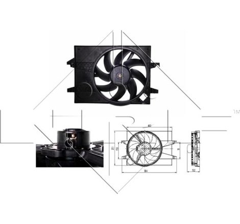 Ventilator radiator cu carcasa FORD FIESTA V. FUSION 1.4D 11.01-12.12 - NRF-47007