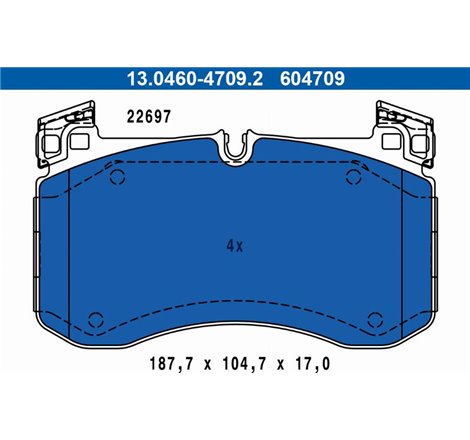 Set Placute de Frana fata MERCEDES G W463. GLE C167. GLE V167. GLS X167 2.0D-4.0H 03.18- - ATE-13.0460-4709.2