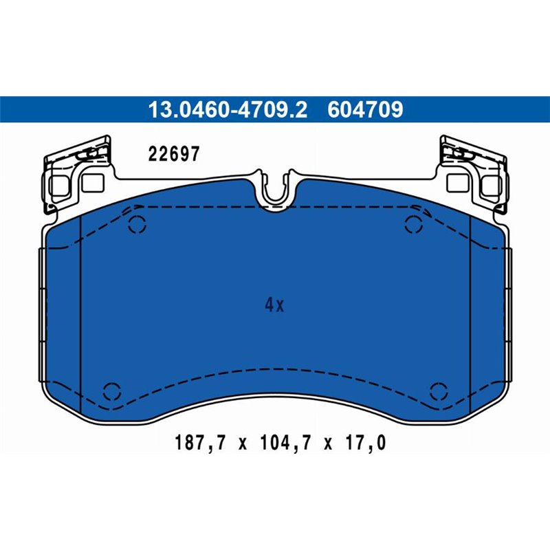 Set Placute de Frana fata MERCEDES G W463. GLE C167. GLE V167. GLS X167 2.0D-4.0H 03.18- - ATE-13.0460-4709.2