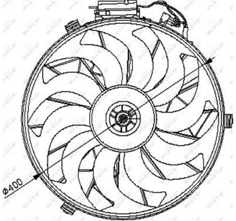 Ventilator radiator BMW 3 E36. 5 E34. 7 E32. 8 E31 1.7D-5.6 03.85-08.00 - NRF-47028