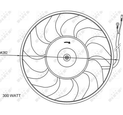 Ventilator radiator AUDI 100 C4. 80 B4. A6 C4. CABRIOLET B3. COUPE B3 1.9D-4.2 12.90-08.00 - NRF-47072