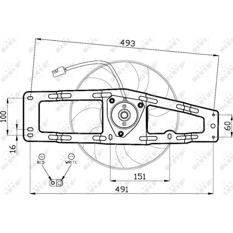 Ventilator radiator cu carcasa RENAULT TWINGO I 1.2 08.04-06.07 - NRF-47476