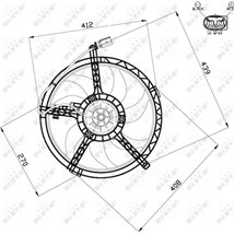 Ventilator radiator cu carcasa MINI R56. R57. R58. R59. CLUBMAN R55. CLUBVAN R55. COUNTRYMAN R60. PACEMAN R61 1.4-1.4LPG-1.6 09.