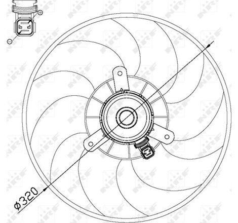 Ventilator radiator Stanga CITROEN BERLINGO. BERLINGO-MINIVAN. XSARA. XSARA-HATCHBACK. ZX. ZX-HATCHBACK. PEUGEOT 306. 306-HATCHB